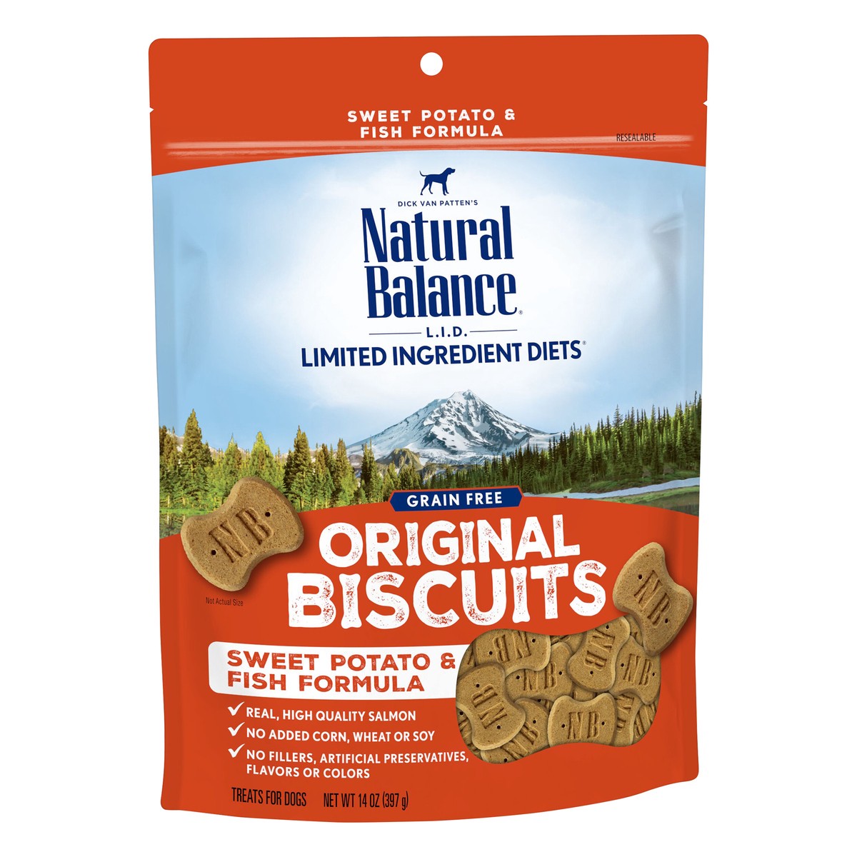 slide 3 of 8, Natural Balance L.I.T. Limited Ingredient Treats Sweet Potato & Fish Formula Dry Dog Treats, 14-Ounce, 14 oz