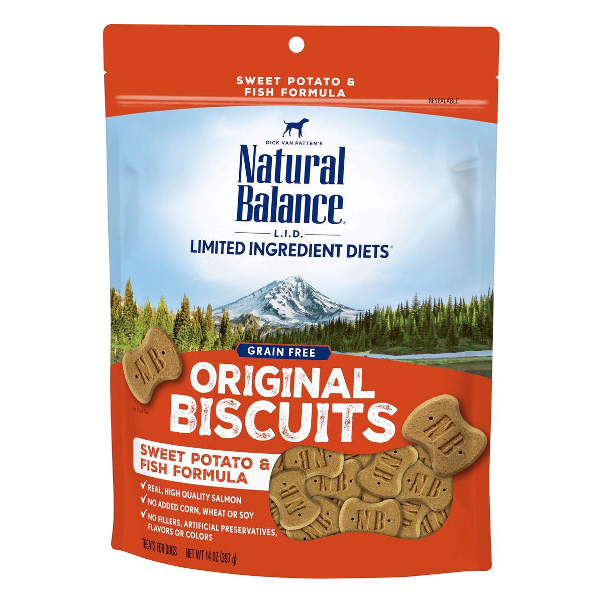 slide 5 of 8, Natural Balance L.I.T. Limited Ingredient Treats Sweet Potato & Fish Formula Dry Dog Treats, 14-Ounce, 14 oz