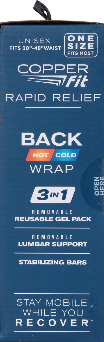 slide 11 of 13, Copper Fit Rapid Relief Back Wrap, One Size, One Size