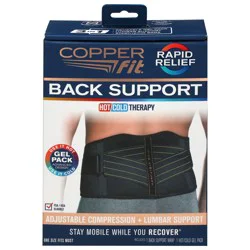 Copper Fit Rapid Relief Hot Cold Therapy One Size Back Support 1 Each
