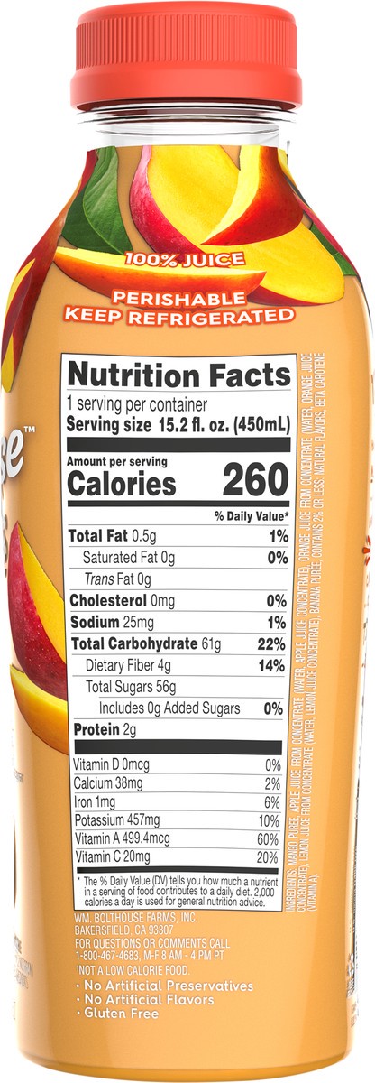 slide 2 of 13, Bolthouse Farms Fruit Juice Smoothie, Amazing Mango- 15.2 oz, 15.20 fl oz