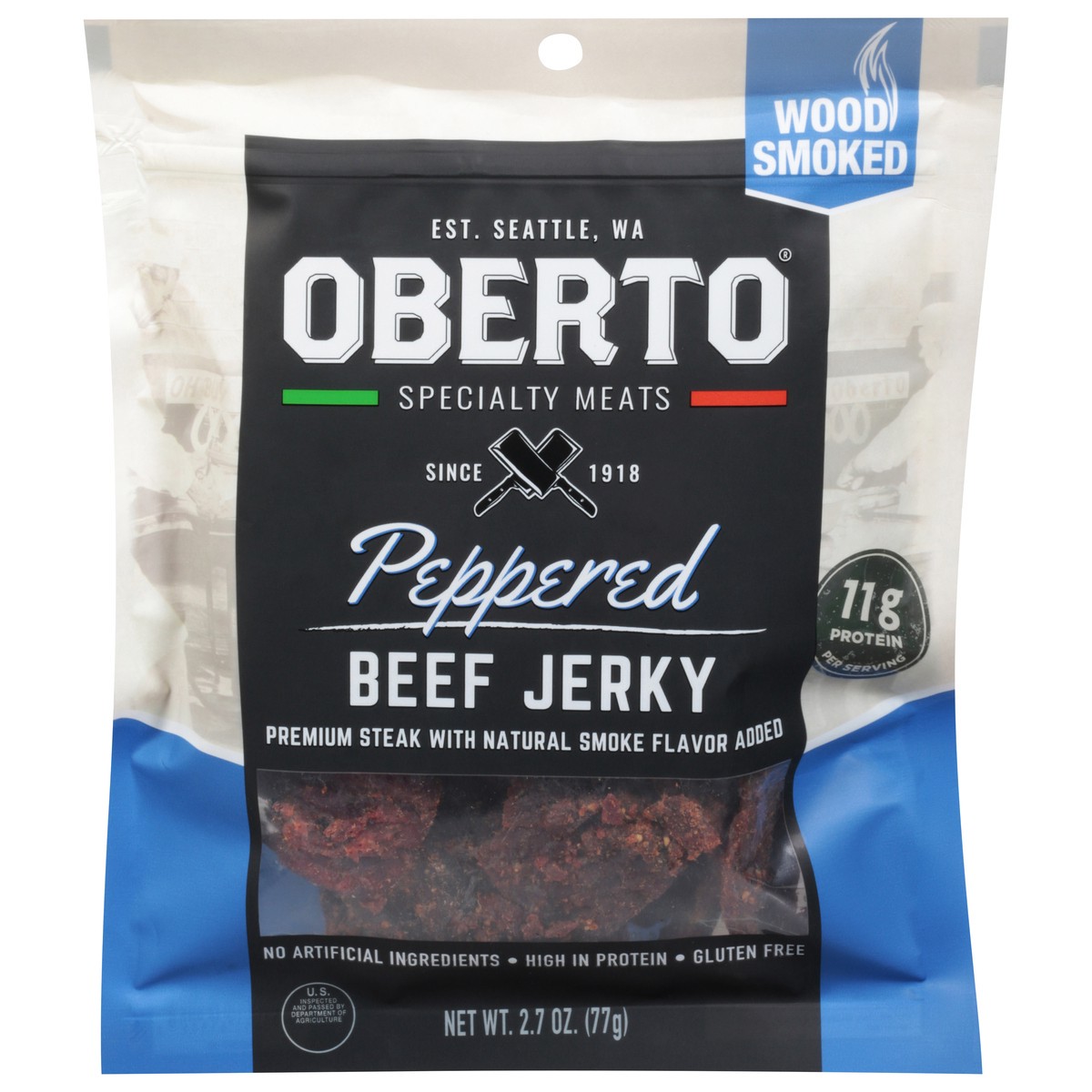 slide 1 of 9, Oberto Peppered Beef Jerky - 2.7 OZ, 2.7 oz