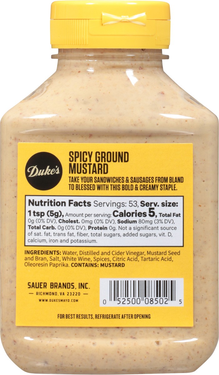 slide 3 of 9, Duke's® ground mustard, spicy - 9.5 fl oz, 9.5 fl oz
