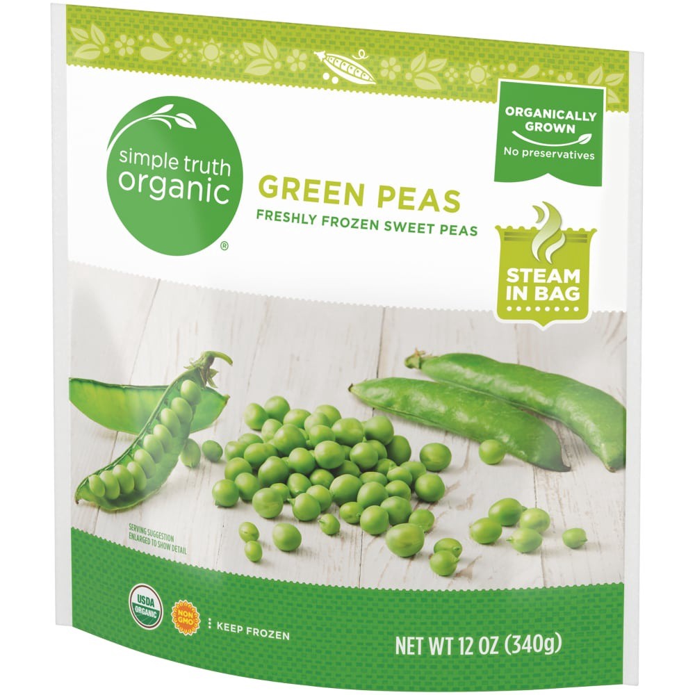 slide 2 of 5, Simple Truth Organic Freshly Frozen Sweet Peas, 12 oz