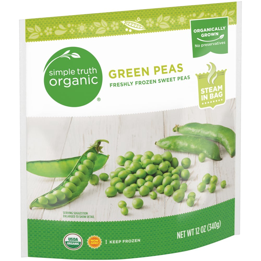 slide 4 of 5, Simple Truth Organic Freshly Frozen Sweet Peas, 12 oz