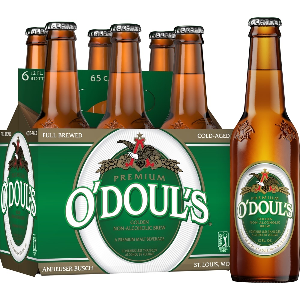 slide 1 of 1, O'Doul's Premium Golden Non-Alcoholic Brew, 0.5% ABV, 6 ct; 12 fl oz