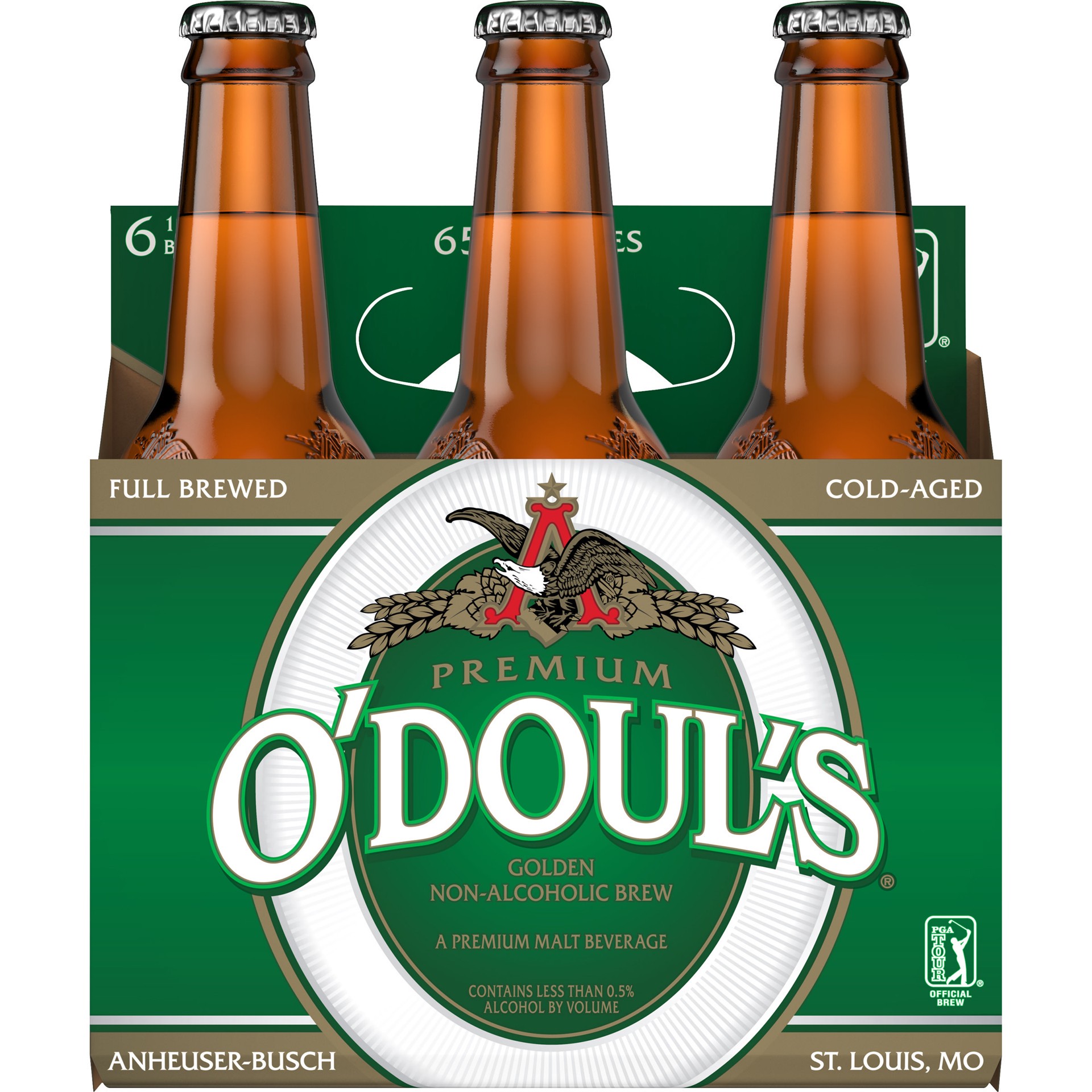 slide 1 of 9, O'Doul's Premium Golden Non-Alcoholic Beer, 6 Pack 12 FL OZ Bottles, 6 ct; 12 oz