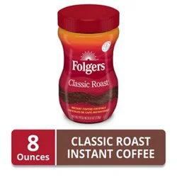 Folgers Coffee Instant Classic Roast - 8 Oz
