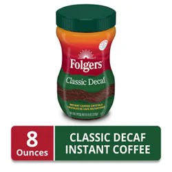 Folgers Coffee Instant Crystals Classic Decaf - 8 Oz