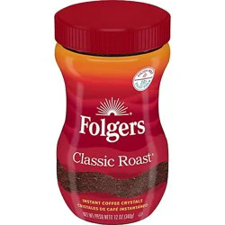 Folgers Coffee Instant Classic Roast - 12 Oz