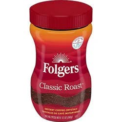 Folgers Coffee Instant Classic Roast - 12 Oz