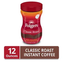 Folgers Coffee Instant Classic Roast - 12 Oz
