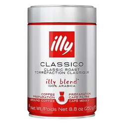 Illy Coffee Illy Blend Arabica Ground Medium Roast Coffee - 8.8 Oz