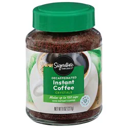 Signature Select Coffee Instant Crystals Decaffeinated - 8 Oz