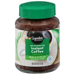 Signature Select Coffee Instant Crystals Decaffeinated - 8 Oz