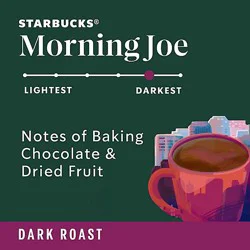 Starbucks Morning Joe 100% Arabica Dark Roast Ground Coffee Bag - 12 Oz