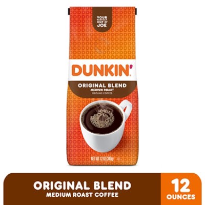 slide 1 of 13, Dunkin Donuts Coffee Ground Medium Roast Original Blend - 12 Oz, 12 oz