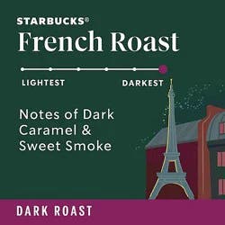 Starbucks French Roast 100% Arabica Dark Roast Whole Bean Coffee Bag - 12 Oz
