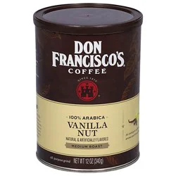 Don Franciscos Coffee All Purpose Grind Medium Roast Vanilla Nut - 12 Oz