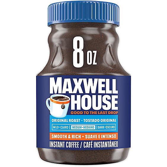slide 1 of 1, Maxwell House The Original Roast Instant Coffee Jar - 8 Oz, 8 oz