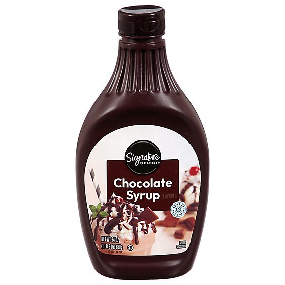 slide 1 of 1, Signature Select Chocolate Flavored Syrup - 24 Oz, 24 oz