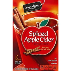 Signature Select Drink Mix Instant Spiced Apple Cider - 10-0.74 Oz