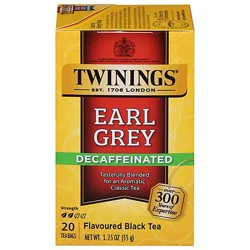 Twinings Of London Black Tea Earl Grey Decaffeinated - 20 Count