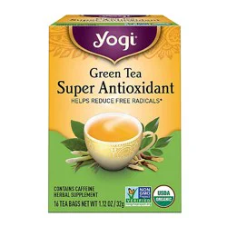 Yogi Herbal Supplement Tea Green Tea Super Antioxidant 16 Count - 1.12 Oz