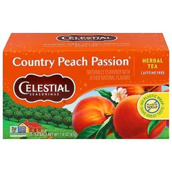 Celestial Seasonings Herbal Tea Bags Caffeine Free Country Peach Passion 20 Count - 1.4 Oz