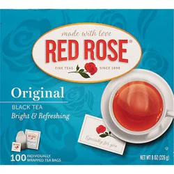 Red Rose Black Tea Fruit Flavored Original - 100 Count
