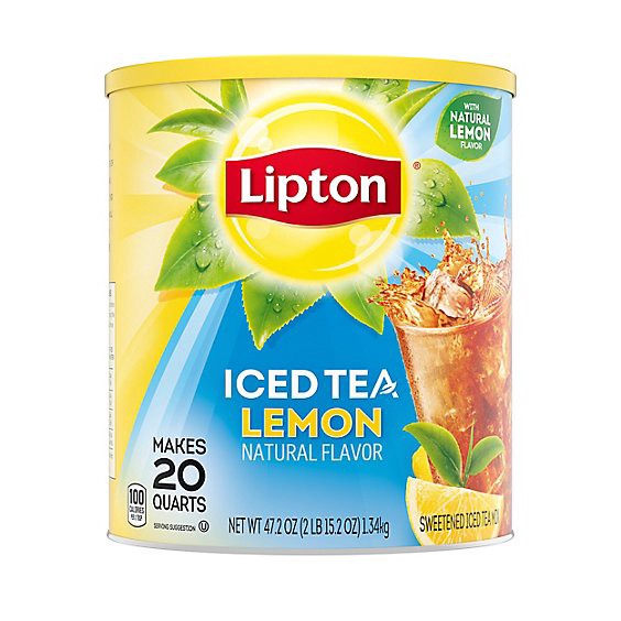 slide 1 of 1, Lipton Iced Tea Mix Lemon Sugar Sweetened - 47.2 Oz, 47.2 oz