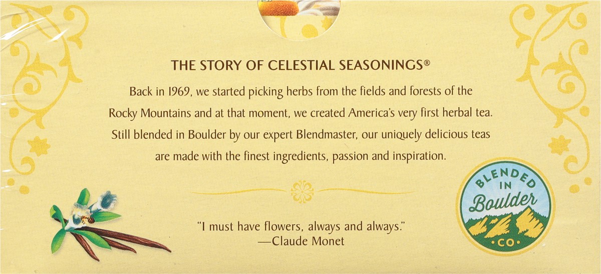 slide 6 of 11, Celestial Seasonings Herbal Tea Bags Caffeine Free Honey Vanilla Chamomile 20 Count - 1.7 Oz, 20 ct