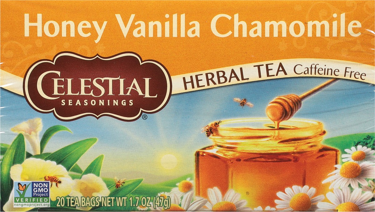 slide 11 of 11, Celestial Seasonings Herbal Tea Bags Caffeine Free Honey Vanilla Chamomile 20 Count - 1.7 Oz, 20 ct