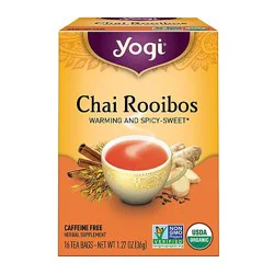 Yogi Herbal Supplement Tea Organic Chai Rooibos 16 Count - 1.27 Oz