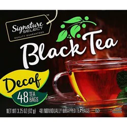 Signature Select Decaffeinated Black Tea - 48 Count