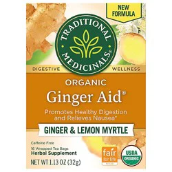 Traditional Medicinals Organic Ginger Aid Herbal Tea Bags - 16 Count