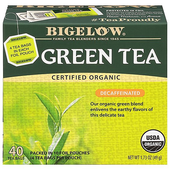 slide 1 of 10, Bigelow Green Tea Decaffeinated - 40 Count, 40 ct
