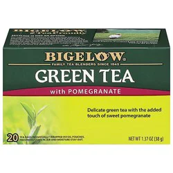 Bigelow Green Tea Bags With Pomegranate 20 Count - 1.37 Oz