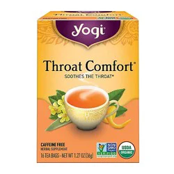 Yogi Herbal Supplement Tea Throat Comfort 16 Count - 1.27 Oz