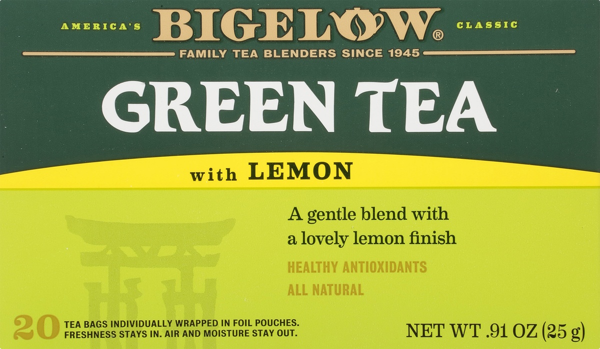slide 8 of 9, Bigelow Green Tea With Lemon, 0.91 oz