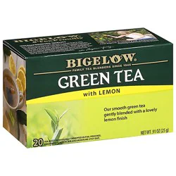 Bigelow Green Tea Bags With Lemon 20 Count - 0.91 Oz