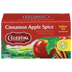 Celestial Seasonings Herbal Tea Bags Caffeine Free Cinnamon Apple Spice 20 Count - 1.7 Oz