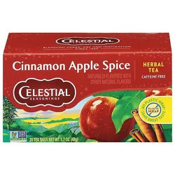 Celestial Seasonings Herbal Tea Bags Caffeine Free Cinnamon Apple Spice 20 Count - 1.7 Oz