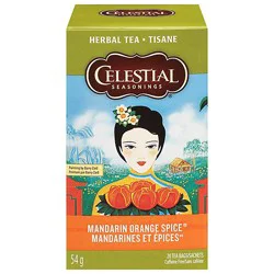 Celestial Seasonings Herbal Tea Caffeine Free Mandarin Orange Spice - 20 Count