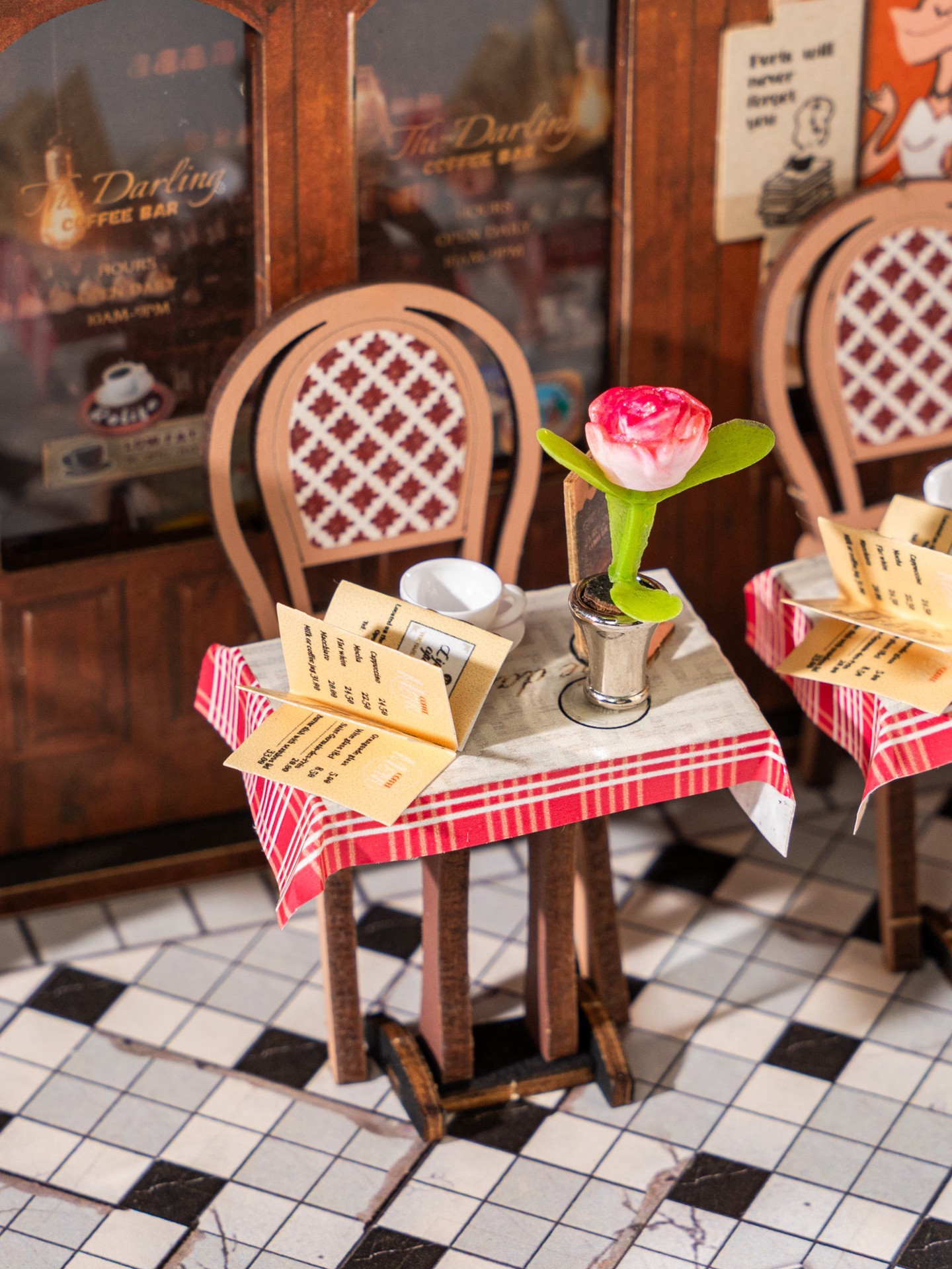 slide 10 of 10, Robotime Rolife Arcade Dating Diy Book Nook Shelf Insert Kit, 4 in x 7.5 in x 10 in