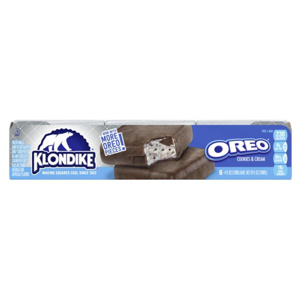 slide 1 of 1, Klondike Frozen Dairy Dessert Bar Oreo, 24 fl oz