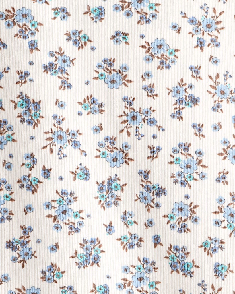 slide 6 of 6, Littleplanet Baby Girl 2-Piece Organic Cotton Jumper Set Newport Blue, BlueMist Bloom 6M, 2 pc