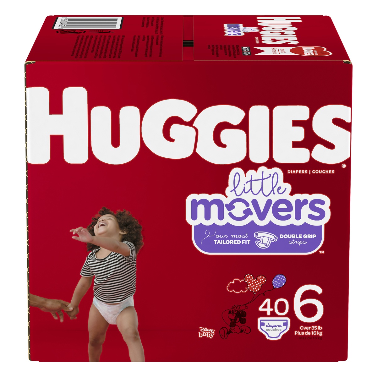 slide 1 of 1, Huggies Little Movers Size 6 Diapers, 40 ct