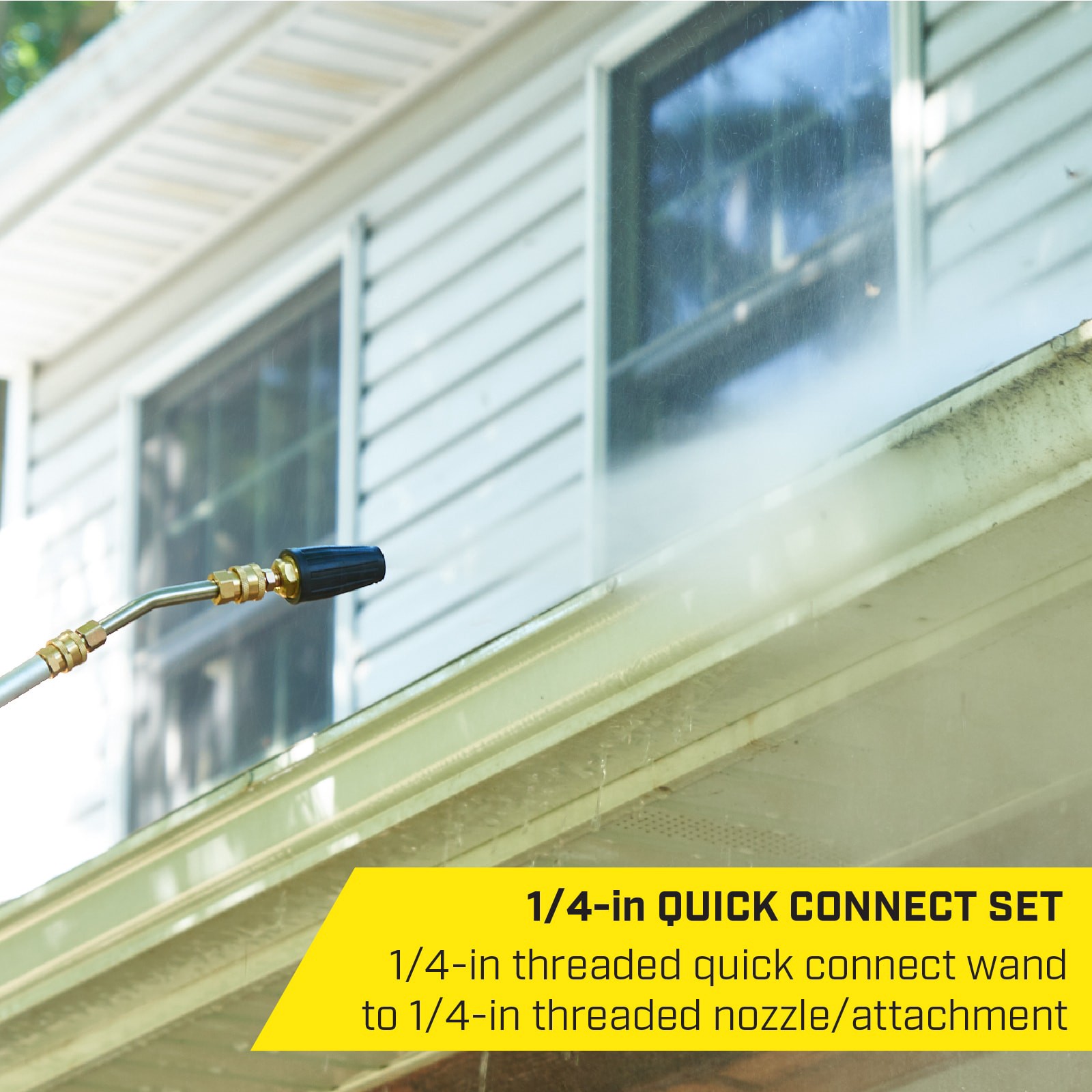 slide 5 of 6, SurfaceMaxx up to 4500 PSI 1/4-in to 1/4-in Brass Gas and Electric Pressure Washers Quick Connect Set, 1 ct