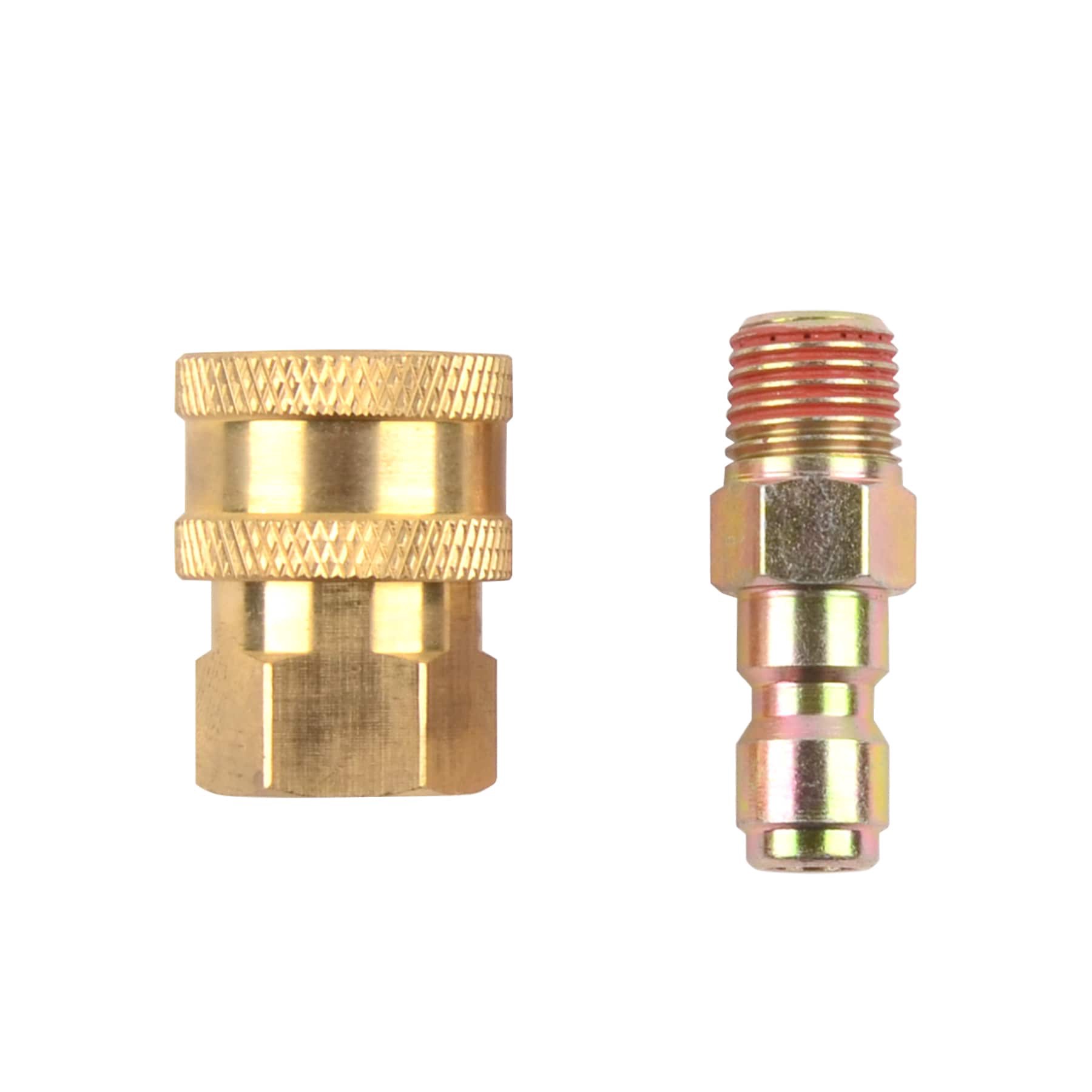 slide 6 of 6, SurfaceMaxx up to 4500 PSI 1/4-in to 1/4-in Brass Gas and Electric Pressure Washers Quick Connect Set, 1 ct